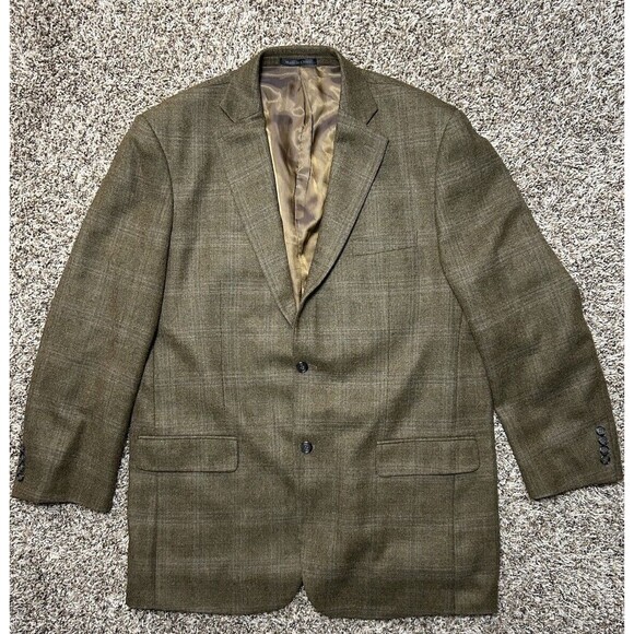 Mens 2XL US50 Pendleton Two Buttoned Blazer Wool Alpaca Blend‎ Brown - Picture 1 of 8